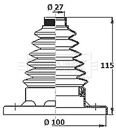 BORG & BECK Paljekumisarja, vetoakseli BCB6163